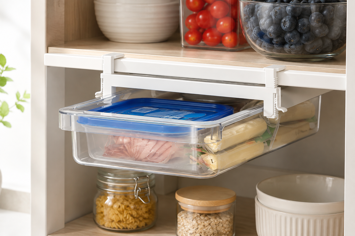 Clear Under-Shelf Drawer Organizer
