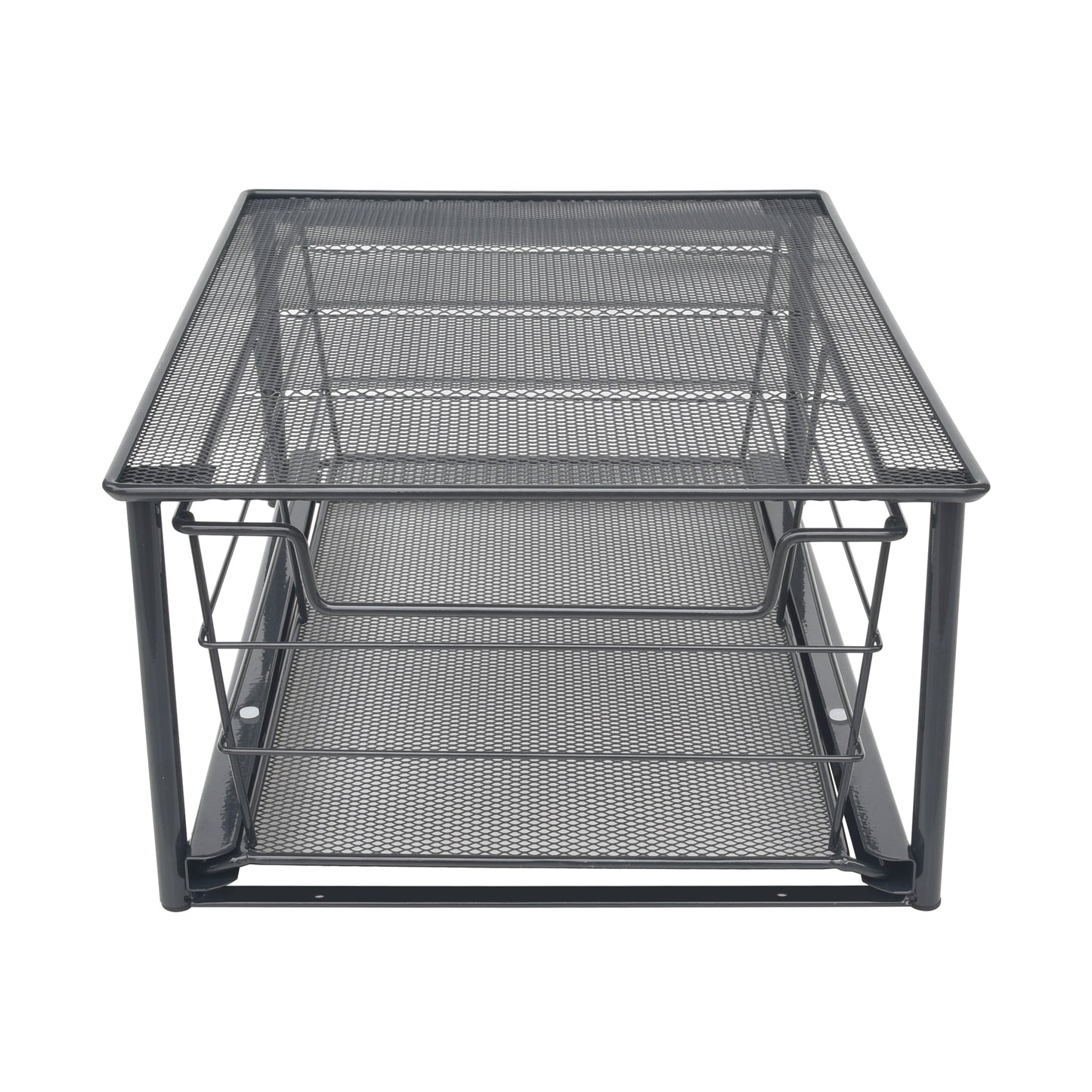 Mainstays Black Small Stackable Slide-Out Drawer Organizer 10 in x 15 in x 5.5 in