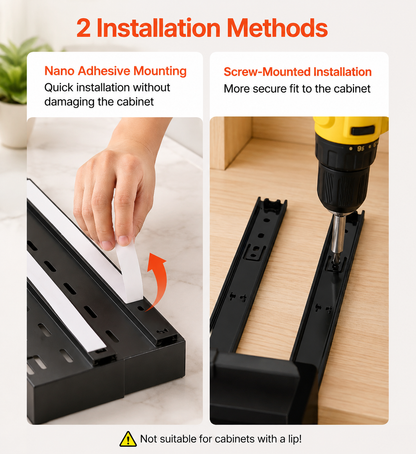 4-Pack Adjustable Pull-Out Cabinet Organizers