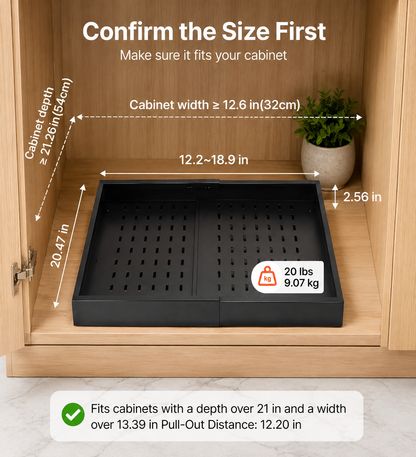 4-Pack Adjustable Pull-Out Cabinet Organizers