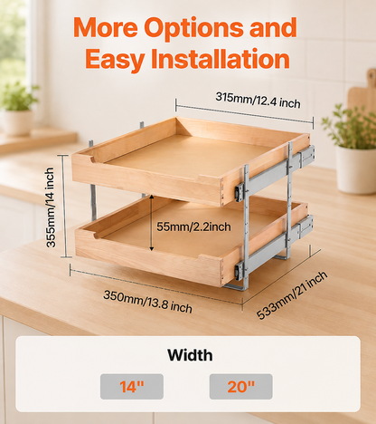 2-Tier Soft-Close Cabinet Organizer