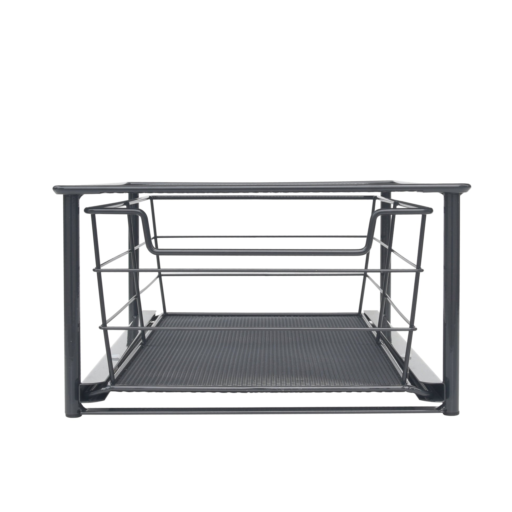 Mainstays Black Small Stackable Slide-Out Drawer Organizer 10 in x 15 in x 5.5 in